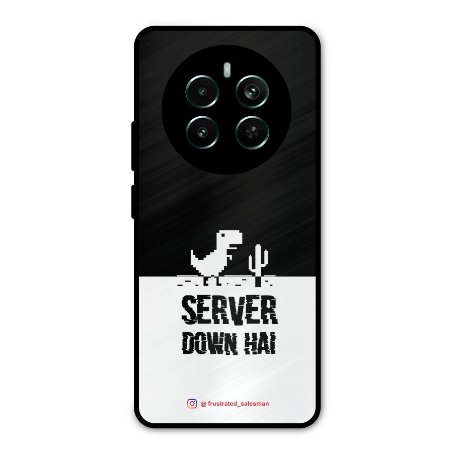 Server Down Hai Black Metal Back Case for Realme 12 Pro Plus