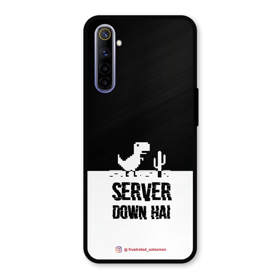 Server Down Hai Black Metal Back Case for Realme 6i