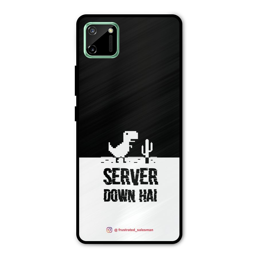 Server Down Hai Black Metal Back Case for Realme C11