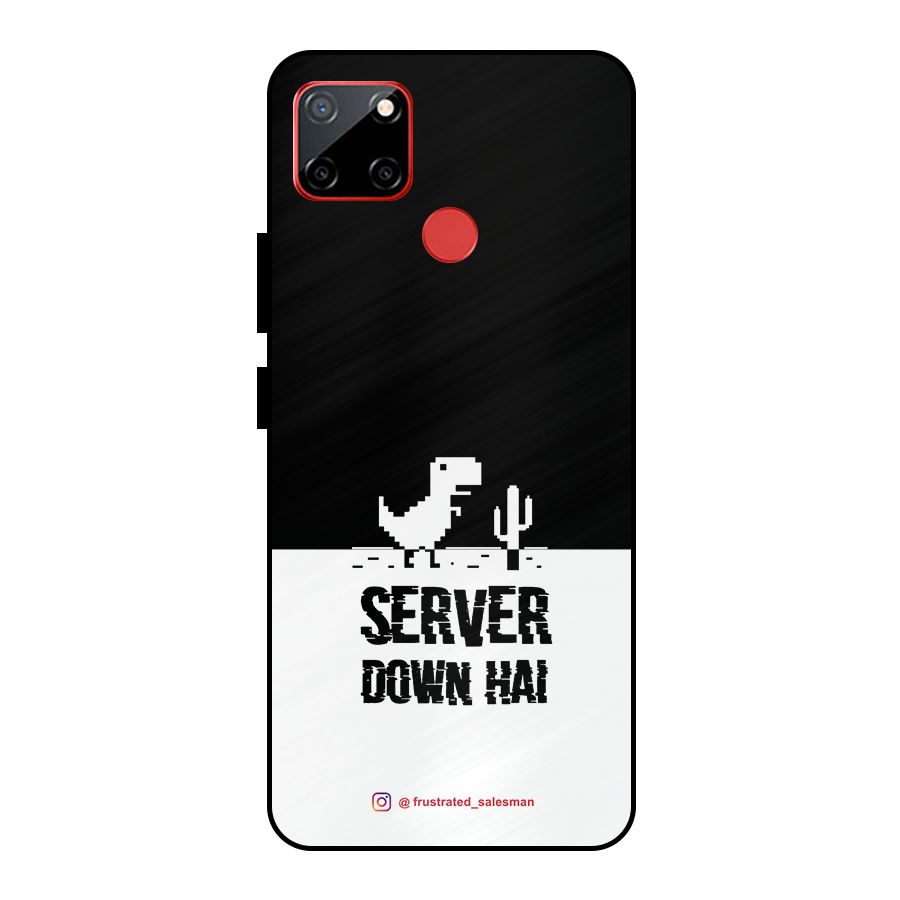 Server Down Hai Black Metal Back Case for Realme C12