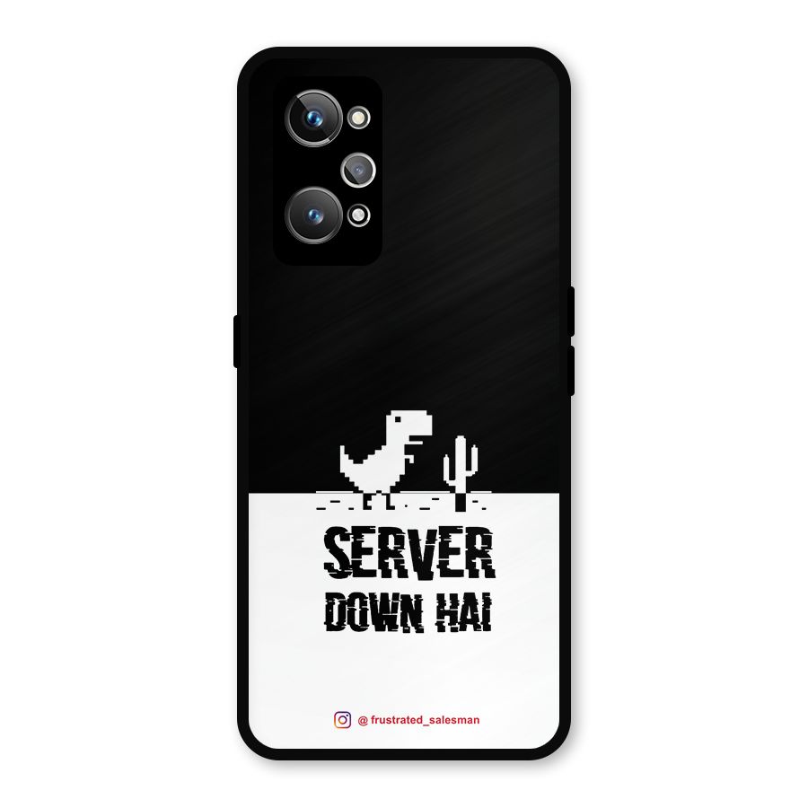 Server Down Hai Black Metal Back Case for Realme GT 2