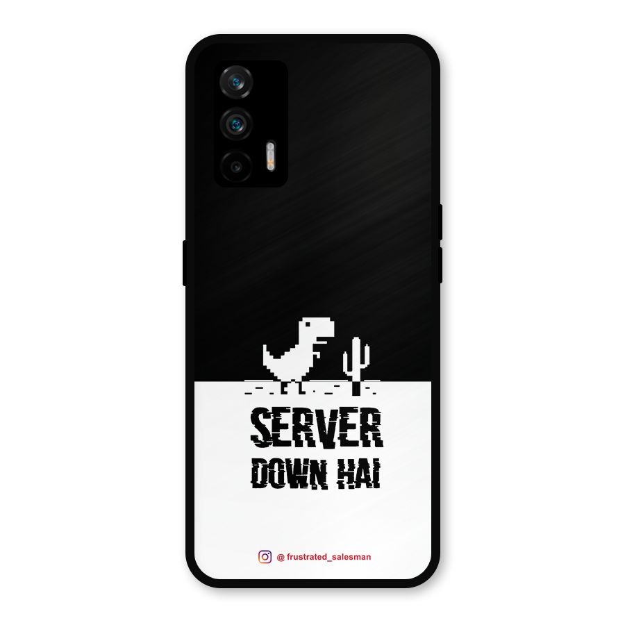 Server Down Hai Black Metal Back Case for Realme GT 5G