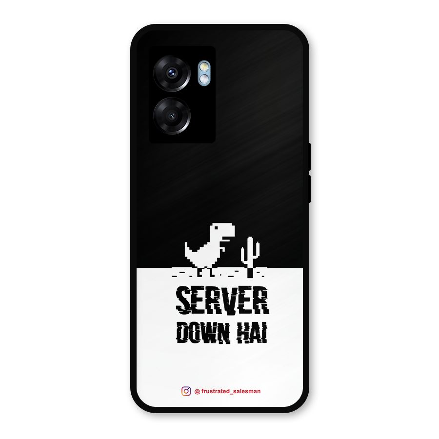 Server Down Hai Black Metal Back Case for Realme Narzo 50 5G