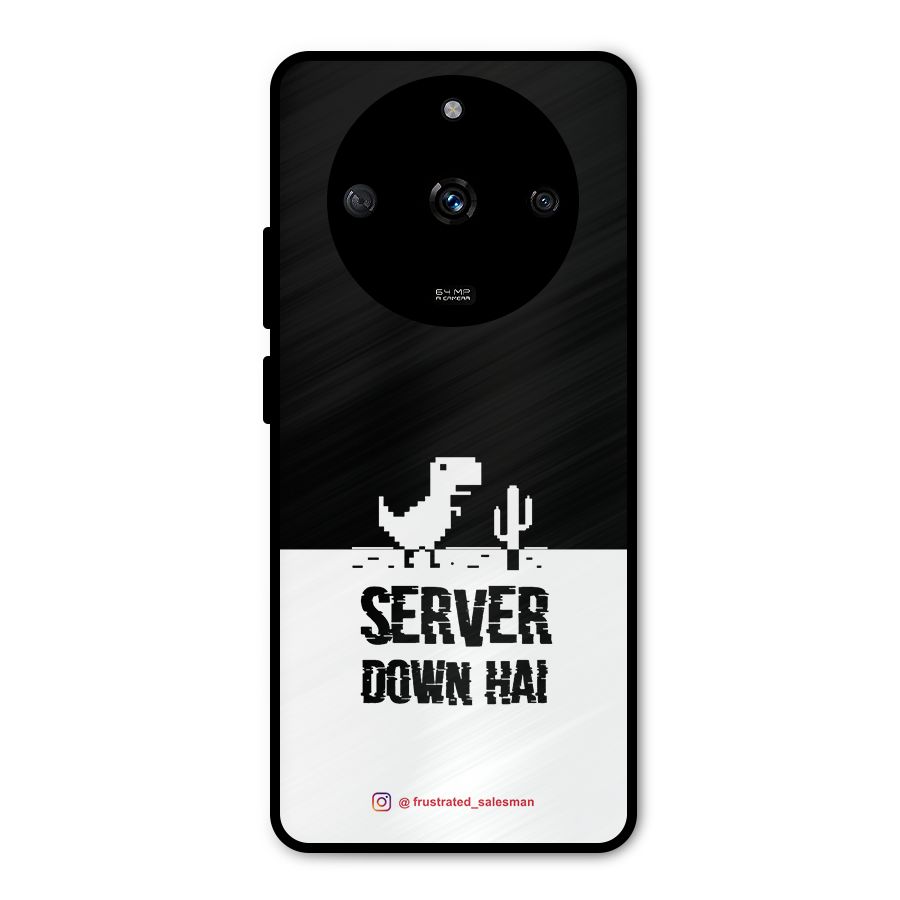 Server Down Hai Black Metal Back Case for Realme Narzo 60 5G