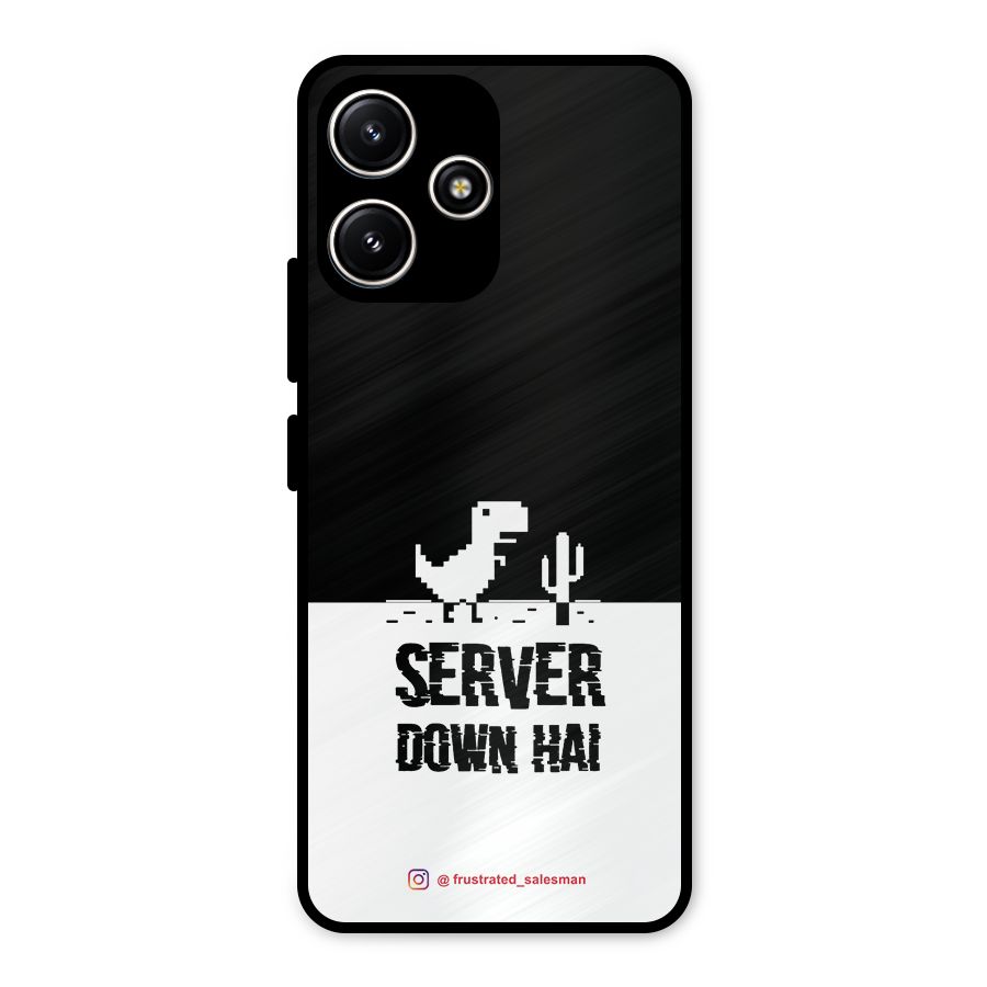 Server Down Hai Black Metal Back Case for Redmi 12 5G