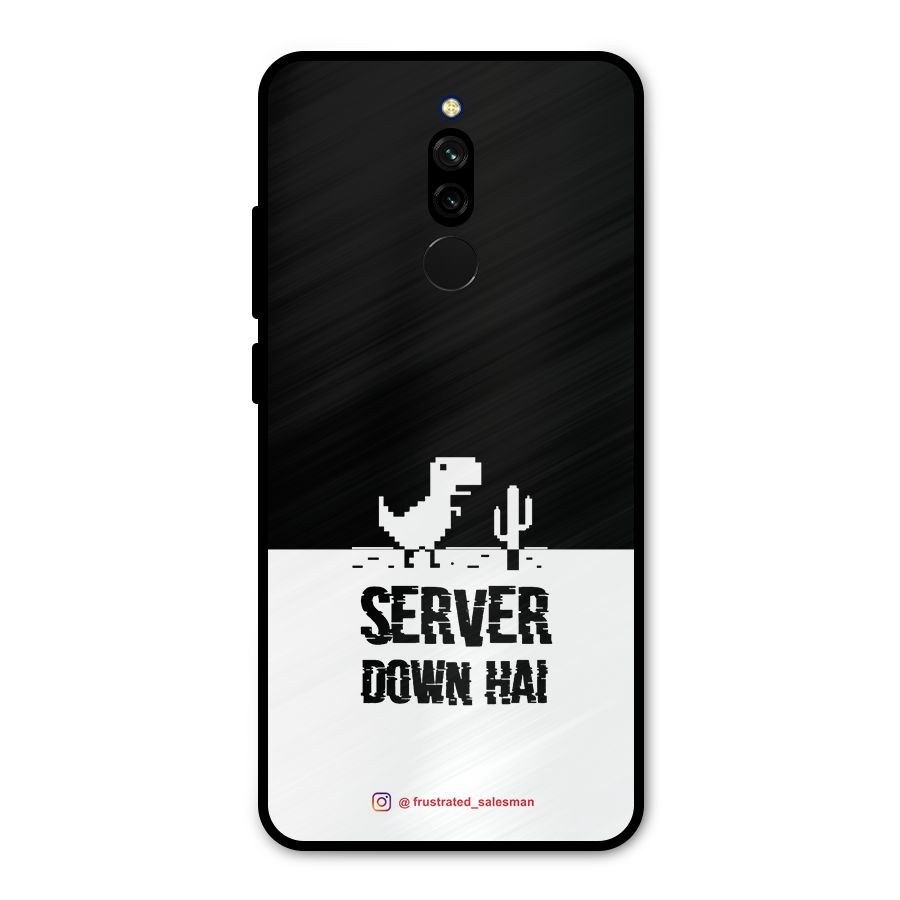 Server Down Hai Black Metal Back Case for Redmi 8