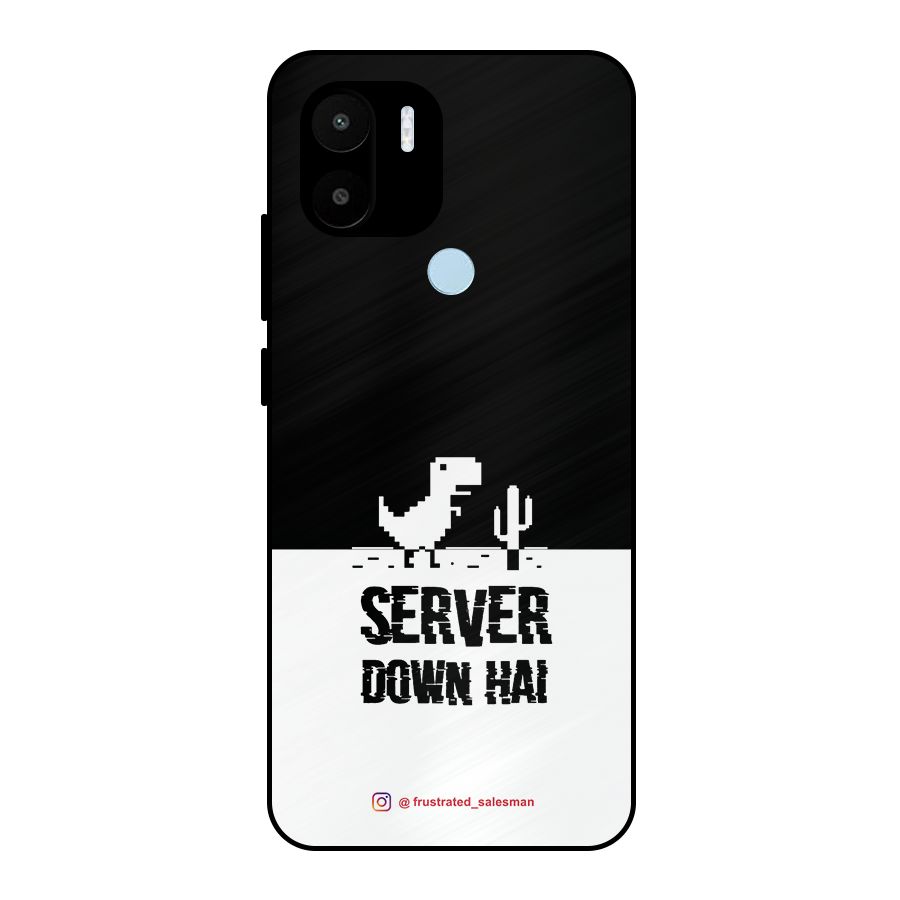 Server Down Hai Black Metal Back Case for Redmi A2+