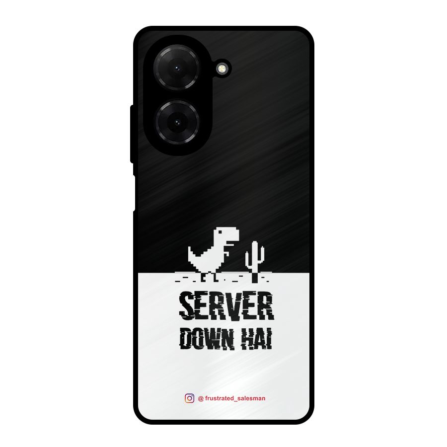 Server Down Hai Black Metal Back Case for Redmi A5 4G