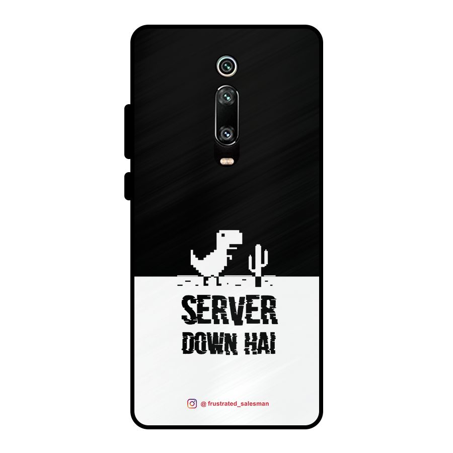 Server Down Hai Black Metal Back Case for Redmi K20 Pro