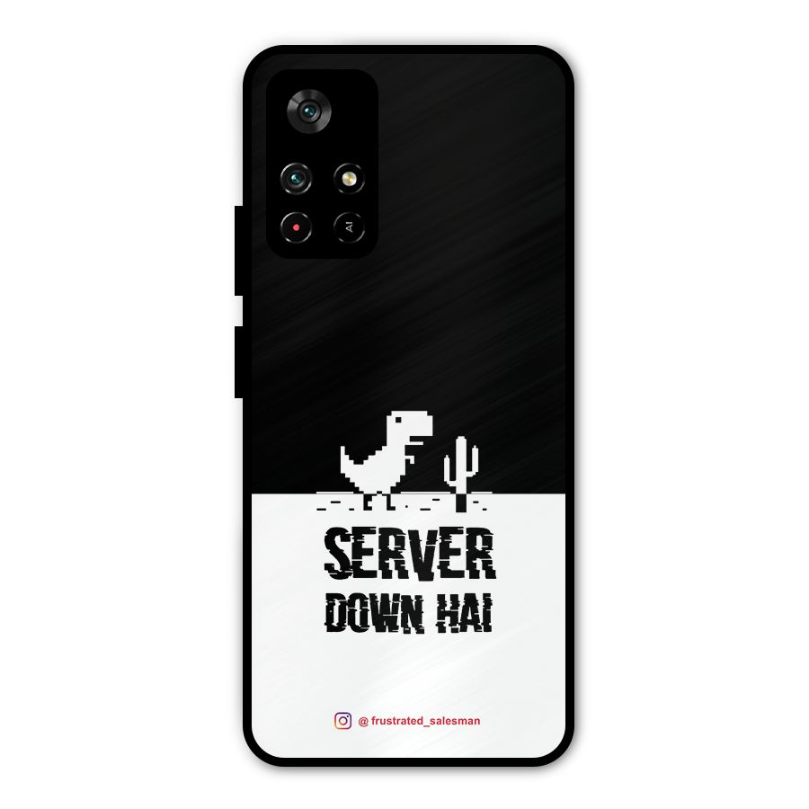 Server Down Hai Black Metal Back Case for Redmi Note 11T 5G