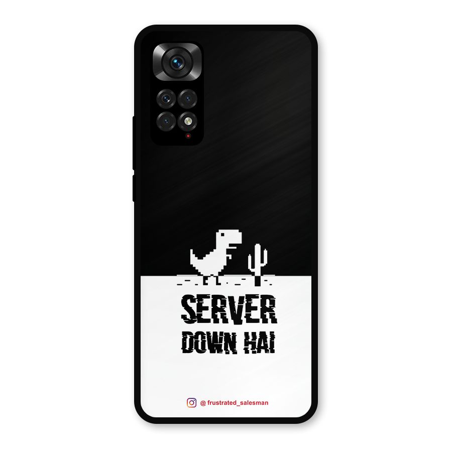 Server Down Hai Black Metal Back Case for Redmi Note 11s