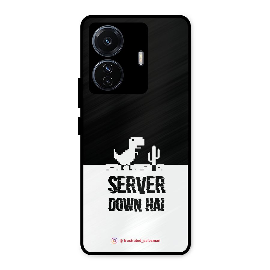 Server Down Hai Black Metal Back Case for Vivo T1 Pro