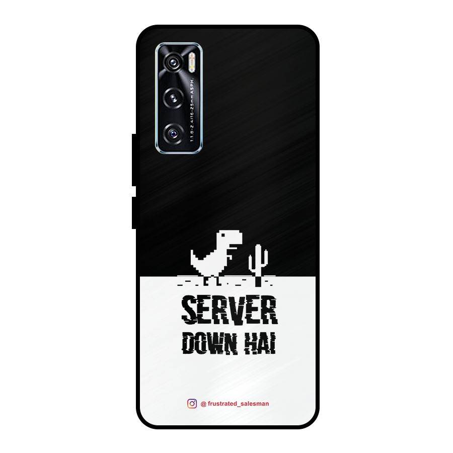 Server Down Hai Black Metal Back Case for Vivo V20 SE