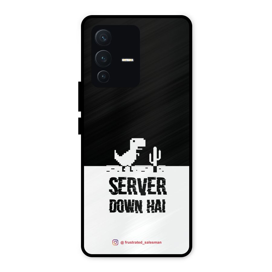 Server Down Hai Black Metal Back Case for Vivo V23 5G
