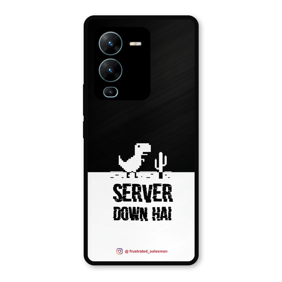 Server Down Hai Black Metal Back Case for Vivo V25 Pro