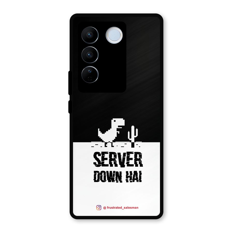 Server Down Hai Black Metal Back Case for Vivo V27