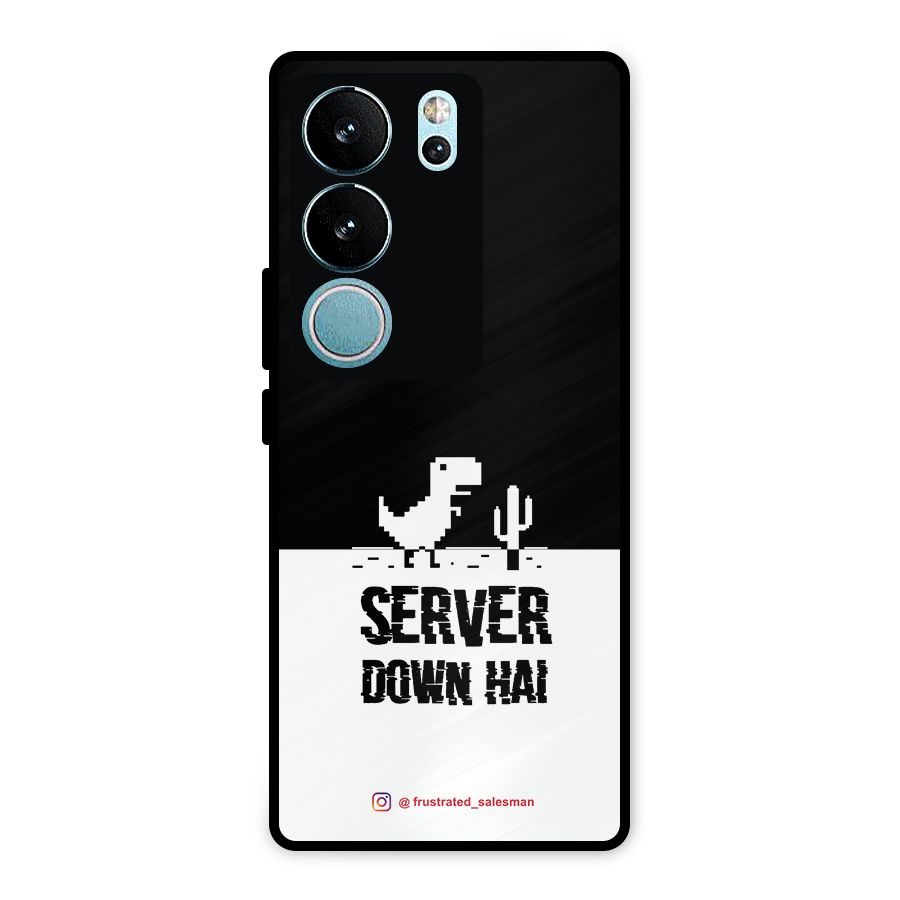 Server Down Hai Black Metal Back Case for Vivo V29