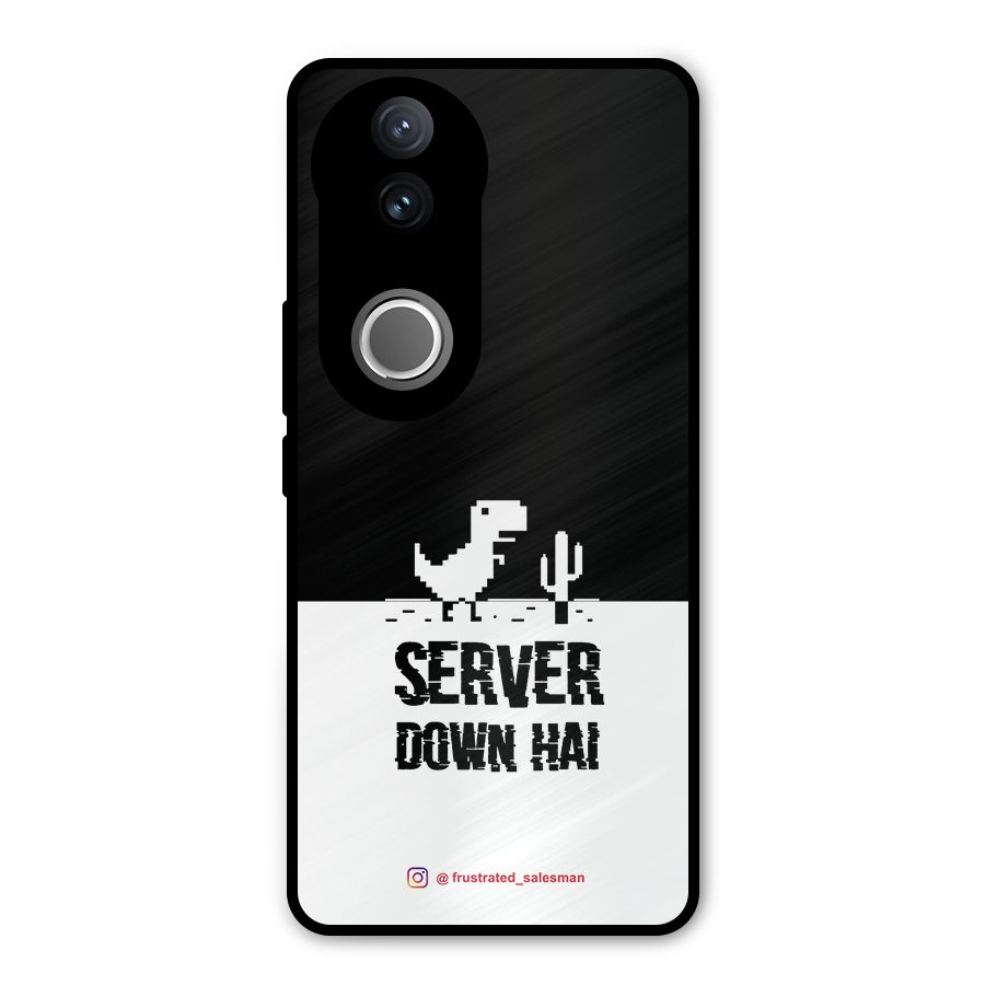 Server Down Hai Black Metal Back Case for Vivo V50e