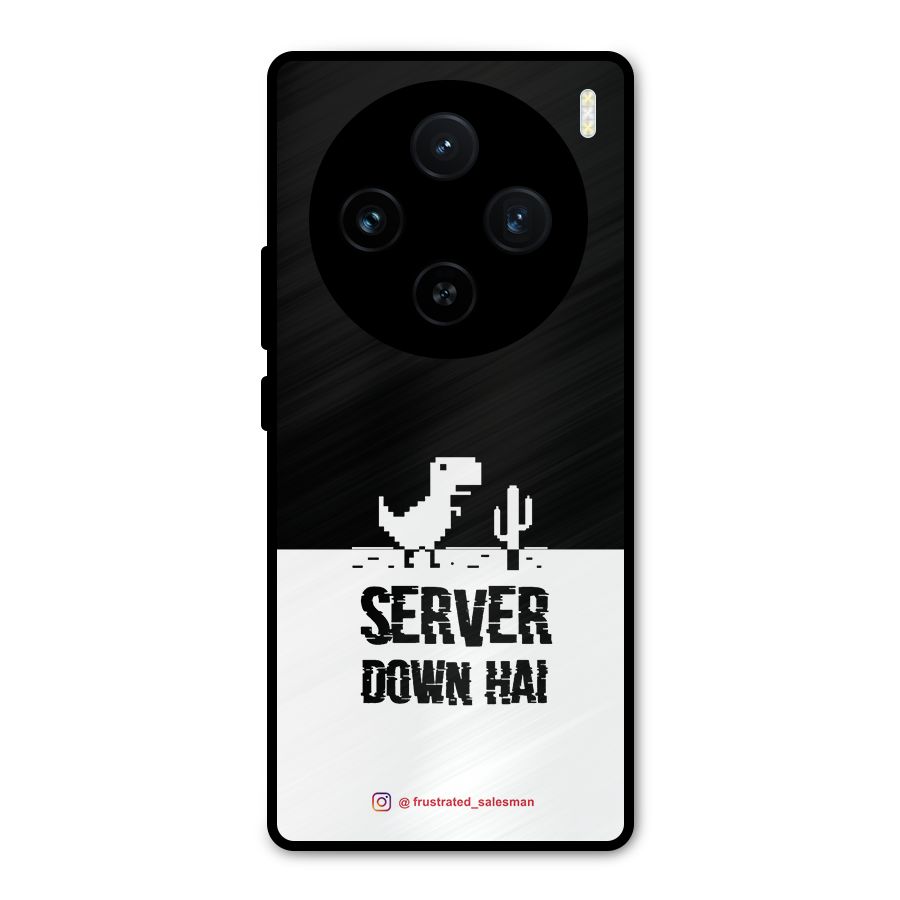 Server Down Hai Black Metal Back Case for Vivo X100
