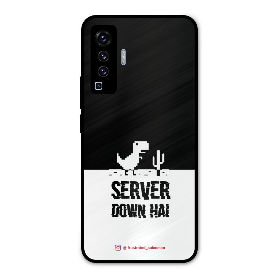 Server Down Hai Black Metal Back Case for Vivo X50