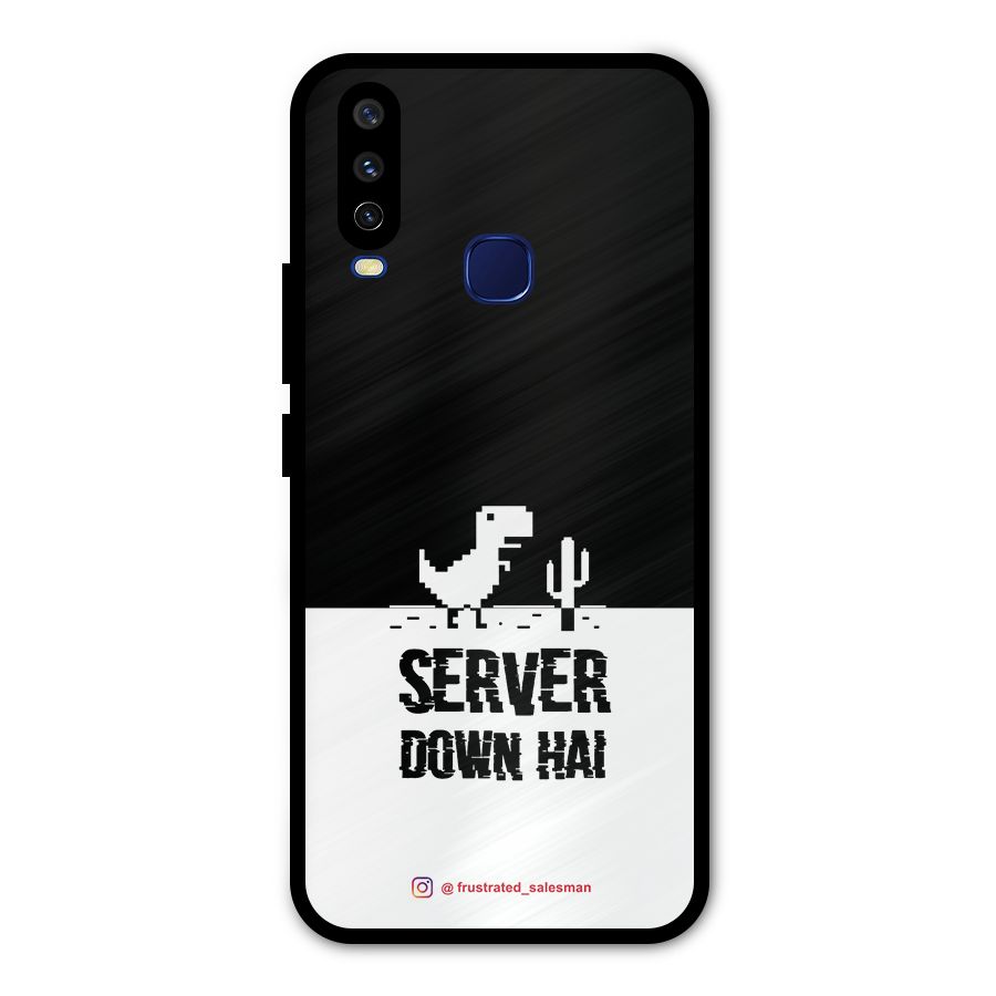 Server Down Hai Black Metal Back Case for Vivo Y12
