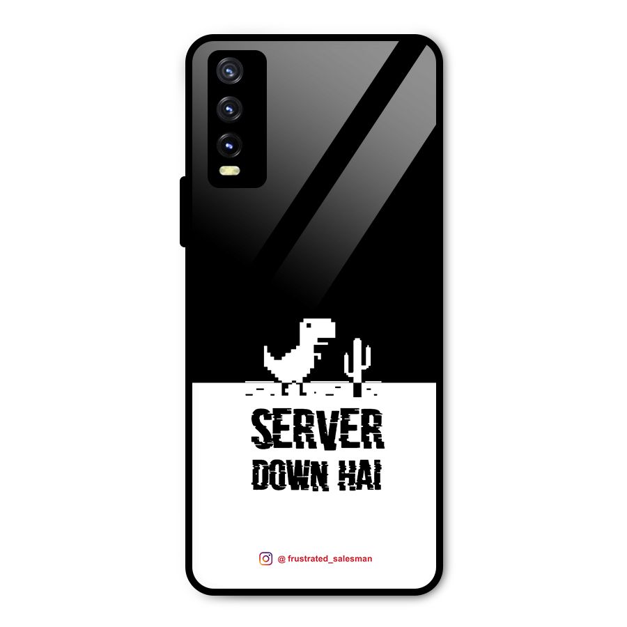 Server Down Hai Black Metal Back Case for Vivo Y20