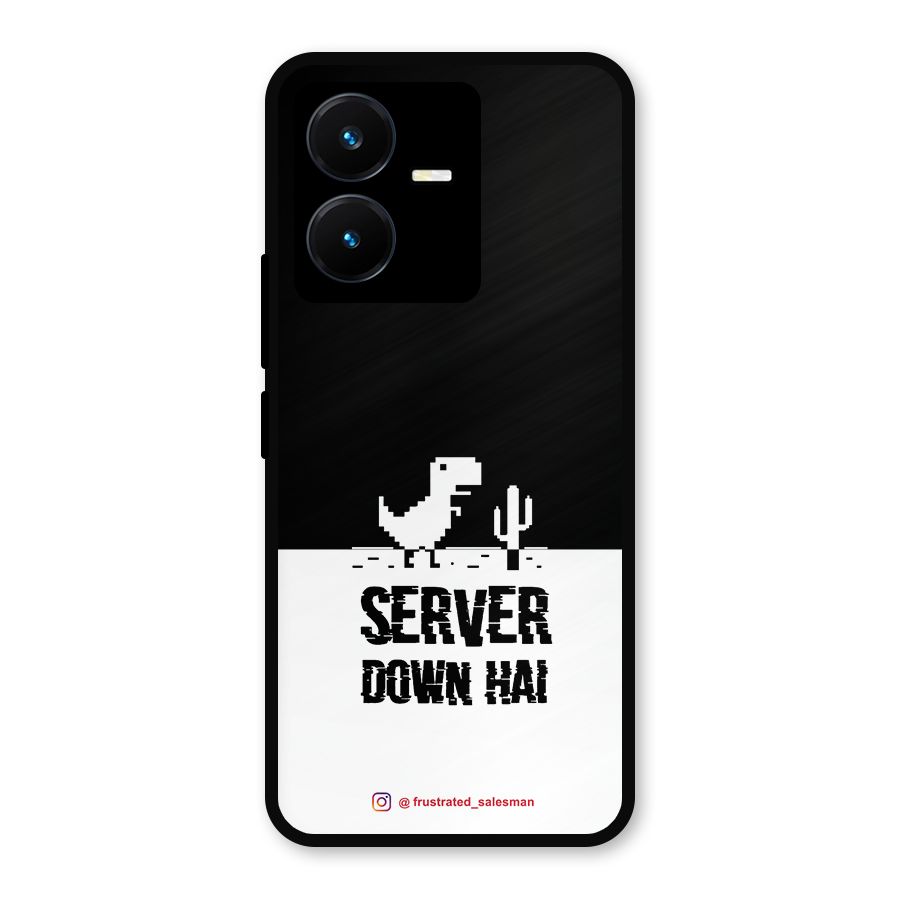 Server Down Hai Black Metal Back Case for Vivo Y22