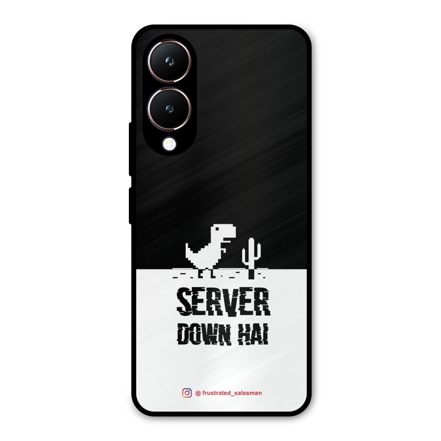 Server Down Hai Black Metal Back Case for Vivo Y28