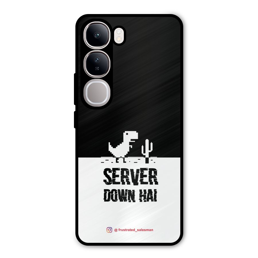 Server Down Hai Black Metal Back Case for Vivo Y300