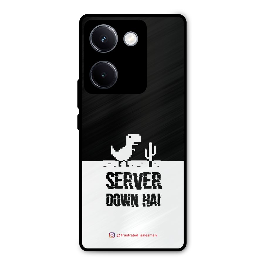 Server Down Hai Black Metal Back Case for Vivo Y300 Plus