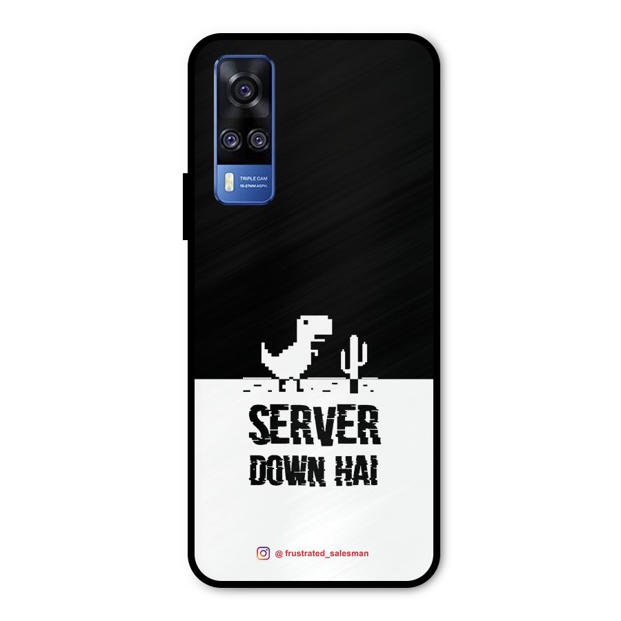 Server Down Hai Black Metal Back Case for Vivo Y31