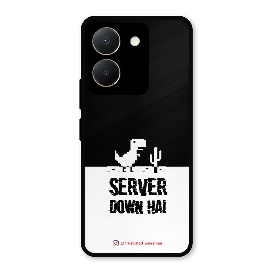 Server Down Hai Black Metal Back Case for Vivo Y36