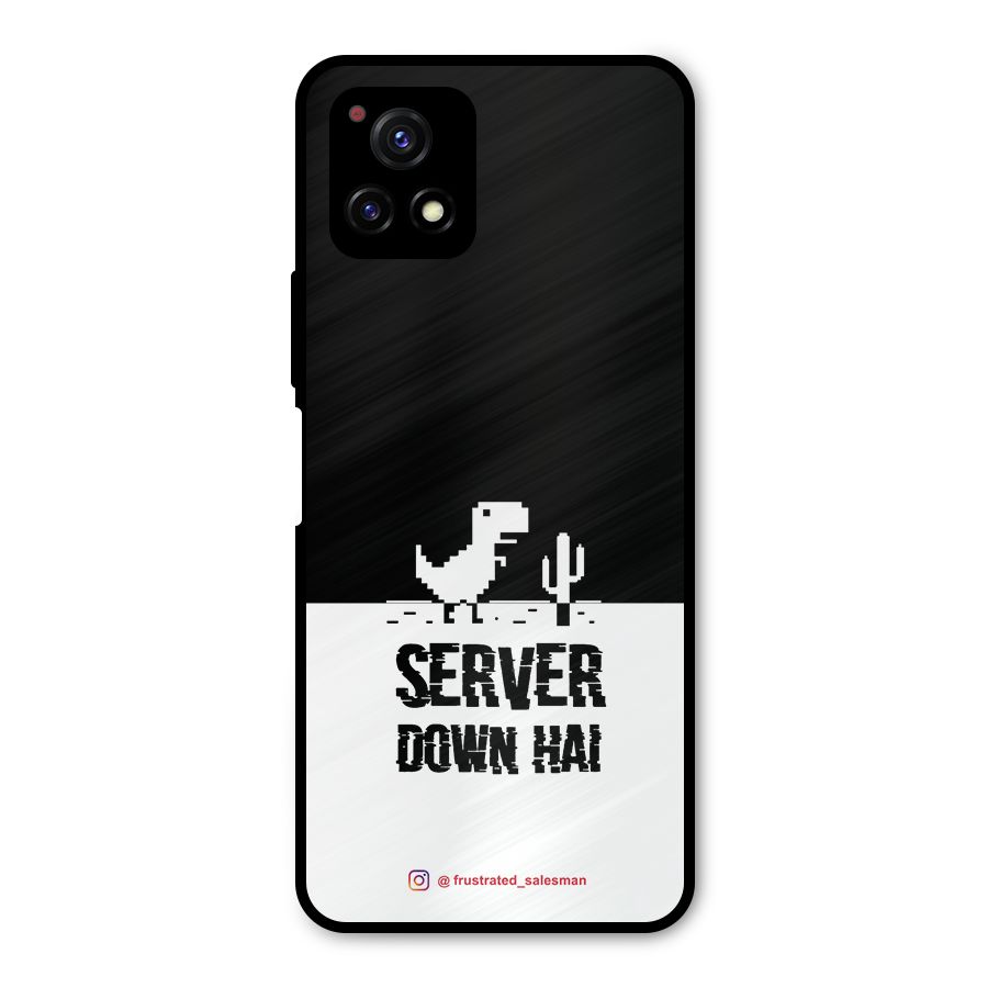 Server Down Hai Black Metal Back Case for Vivo Y72 5G