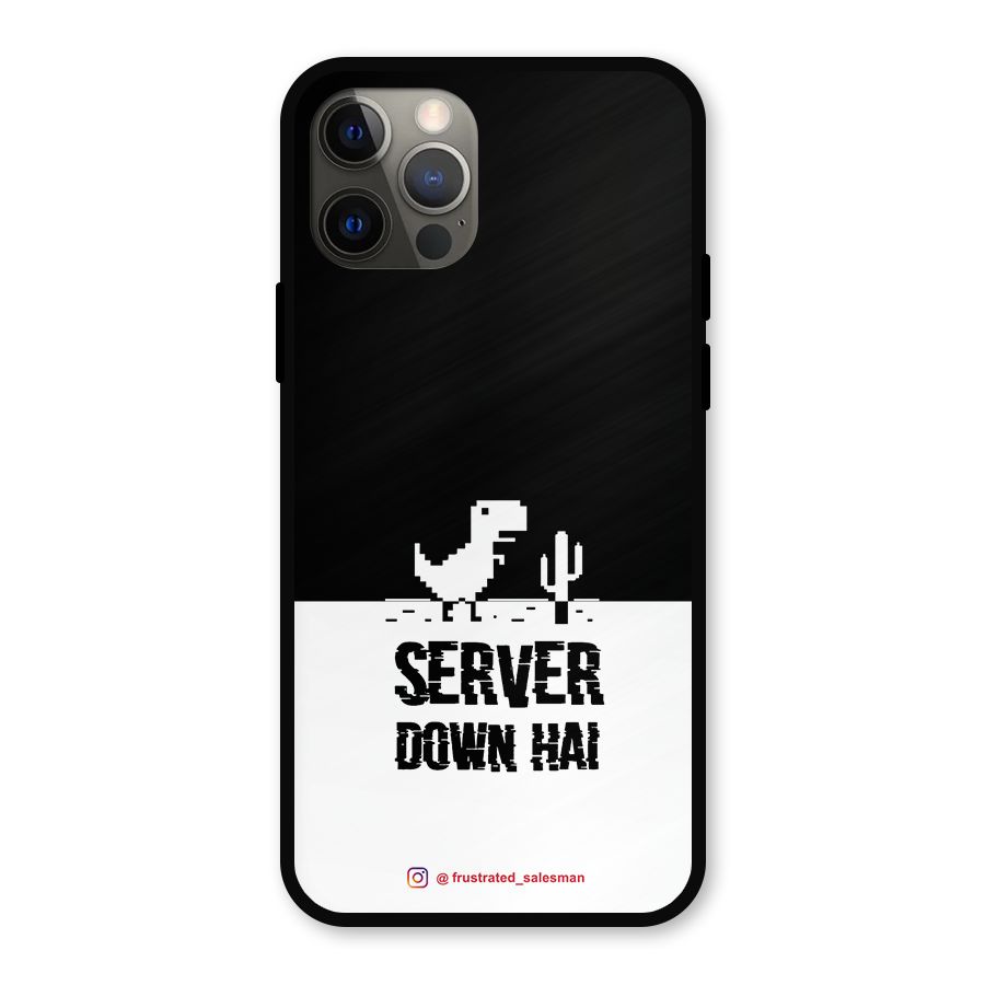 Server Down Hai Black Metal Back Case for iPhone 12 Pro