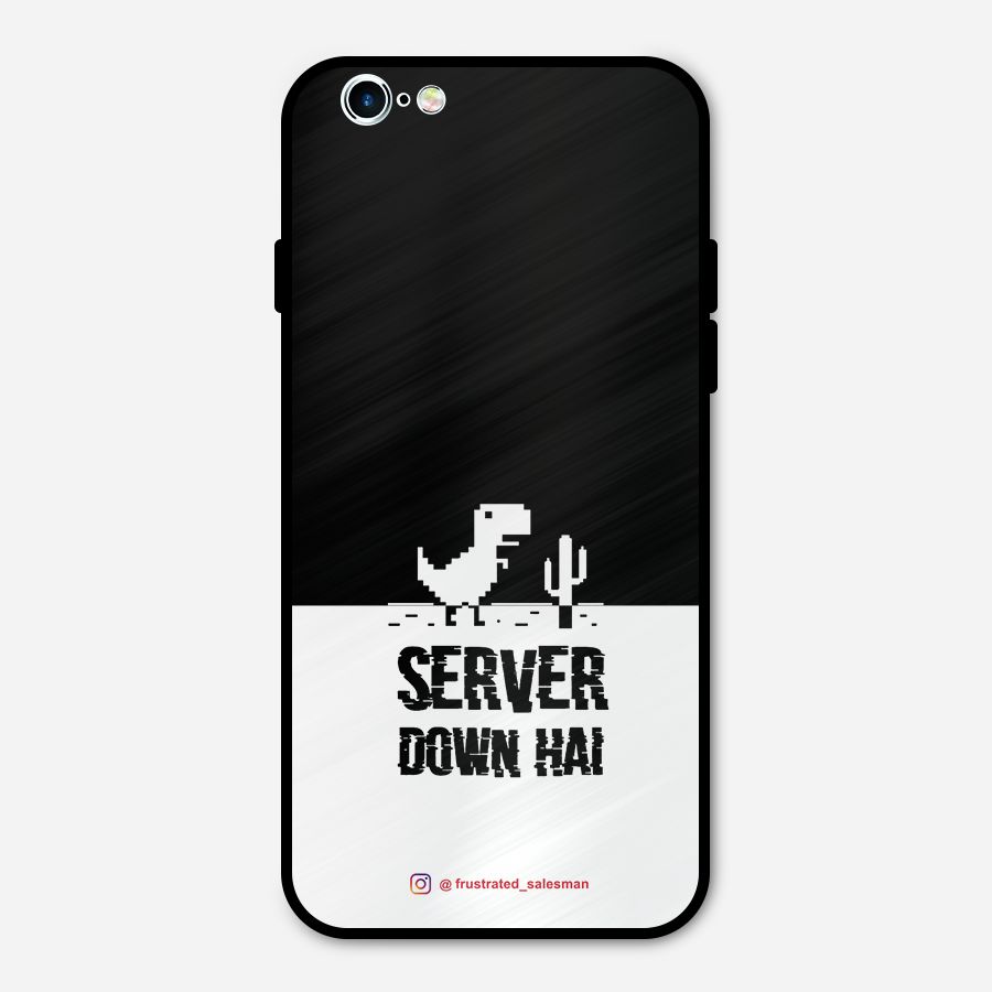 Server Down Hai Black Metal Back Case for iPhone 6 6s