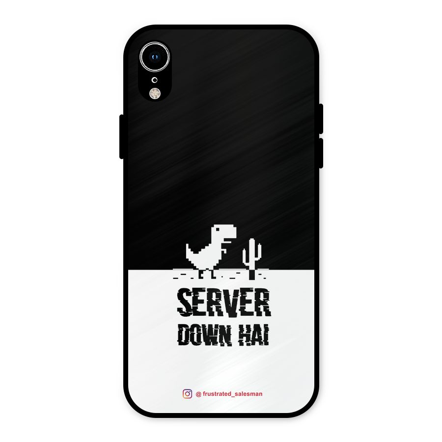 Server Down Hai Black Metal Back Case for iPhone XR
