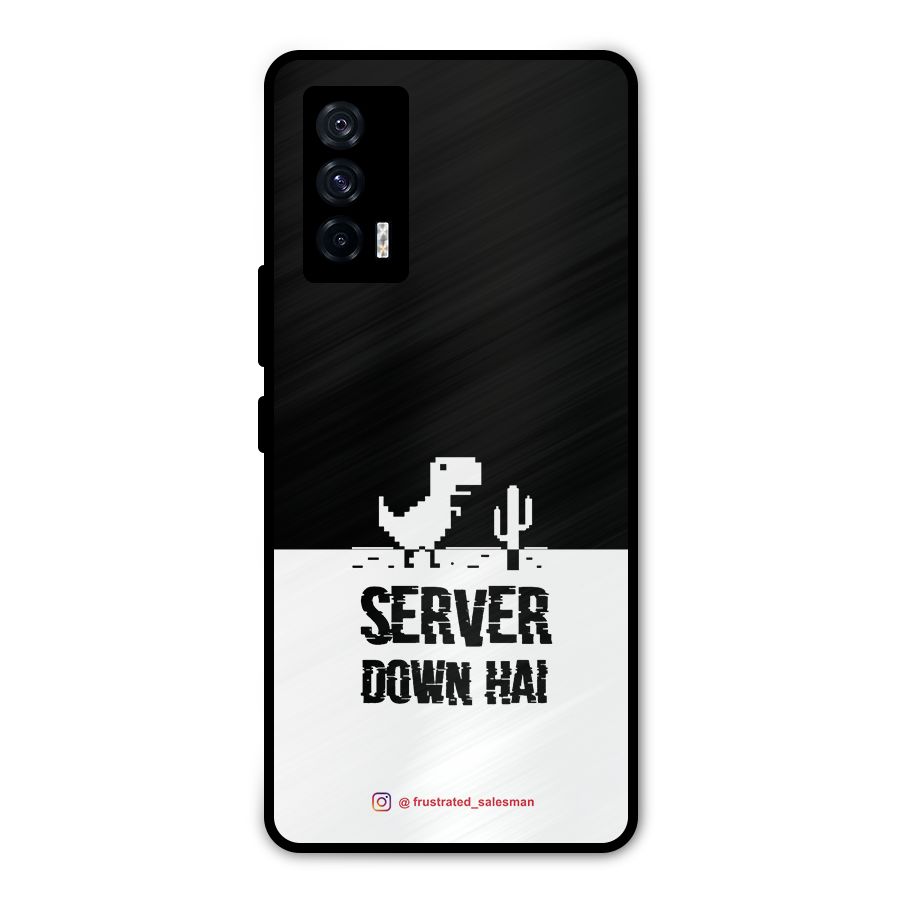 Server Down Hai Black Metal Back Case for iQOO 7 5G