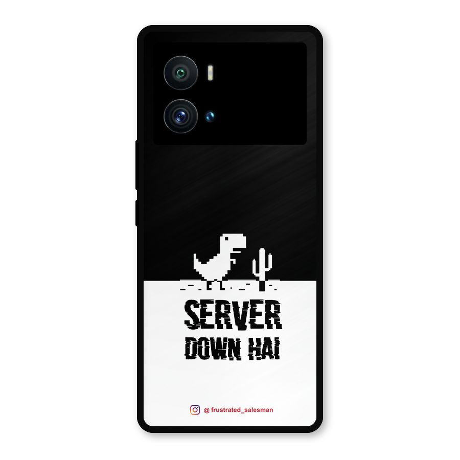 Server Down Hai Black Metal Back Case for iQOO 9 Pro