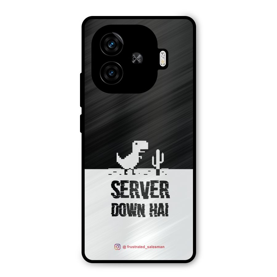 Server Down Hai Black Metal Back Case for iQOO Neo 10R