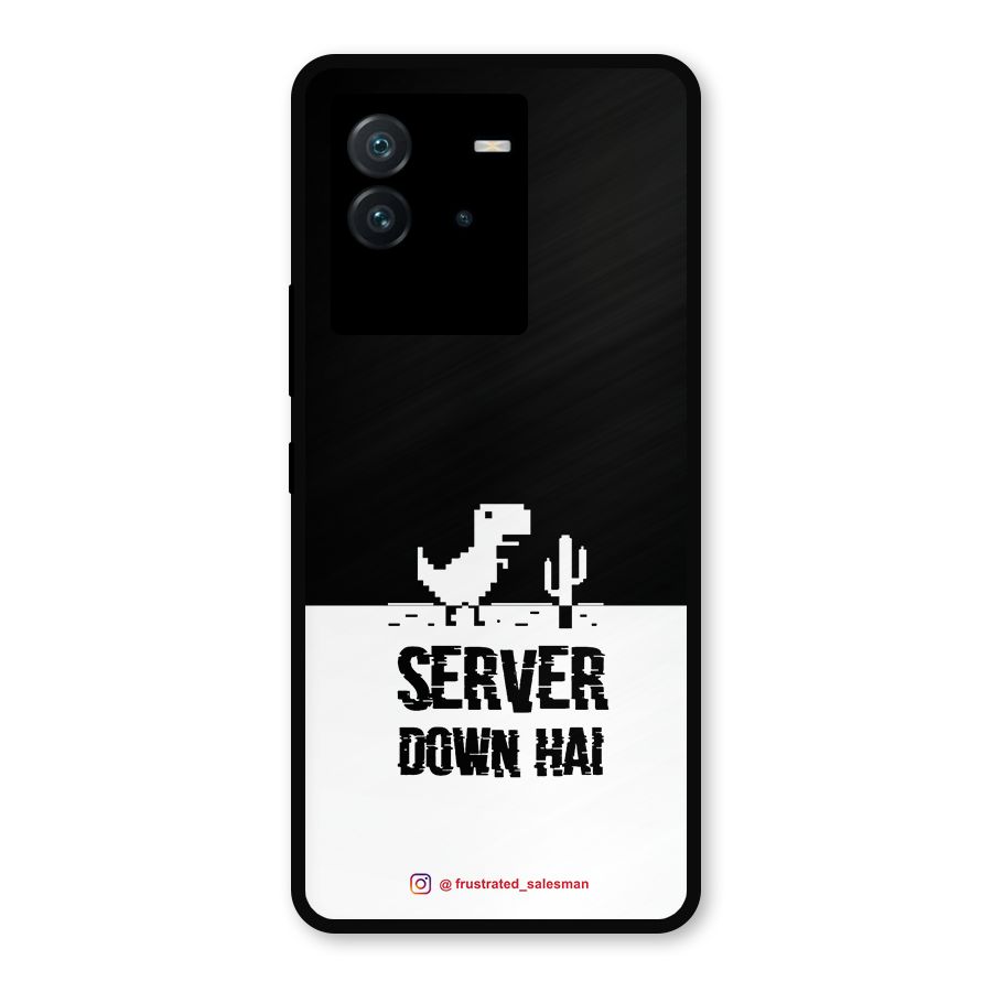 Server Down Hai Black Metal Back Case for iQOO Neo 6 5G