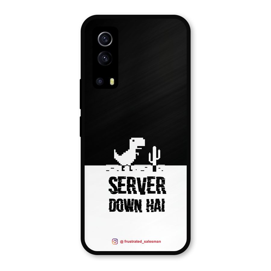 Server Down Hai Black Metal Back Case for iQOO Z3