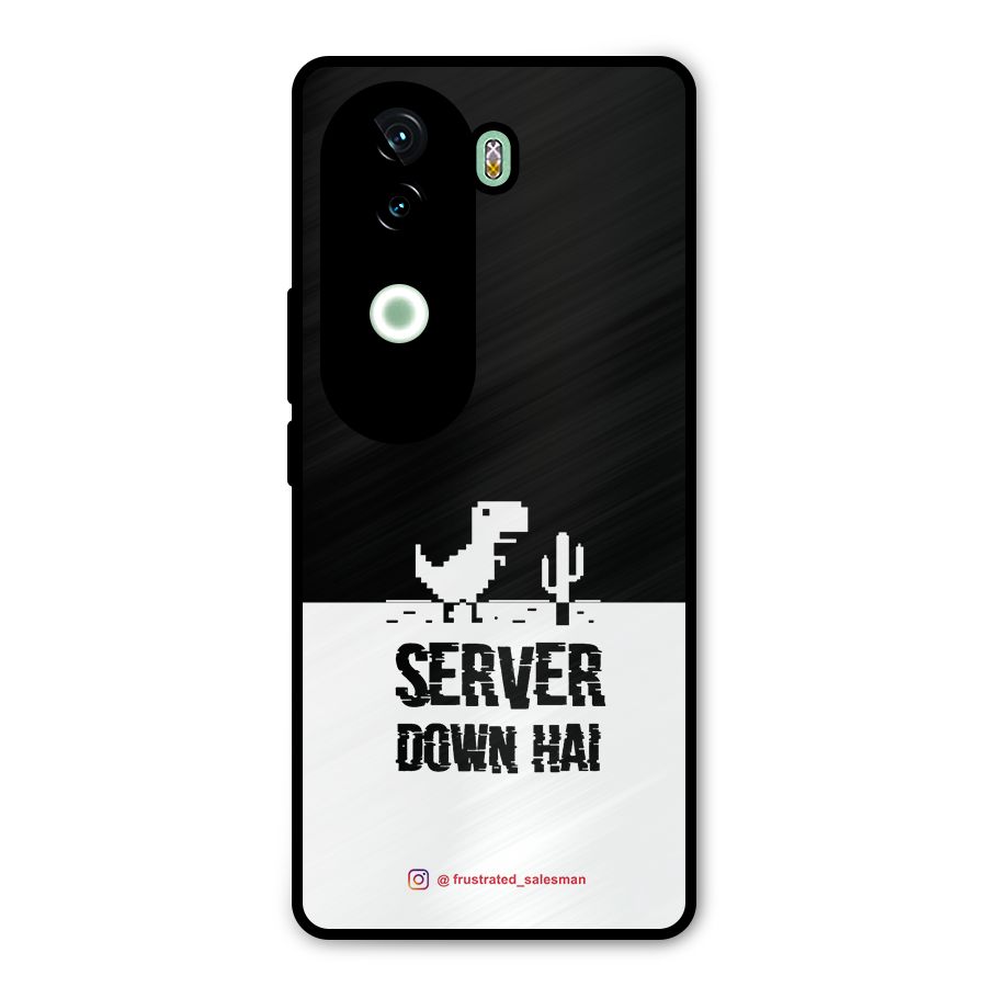 Server Down Hai Black Metal Back Case for iQOO Z9s