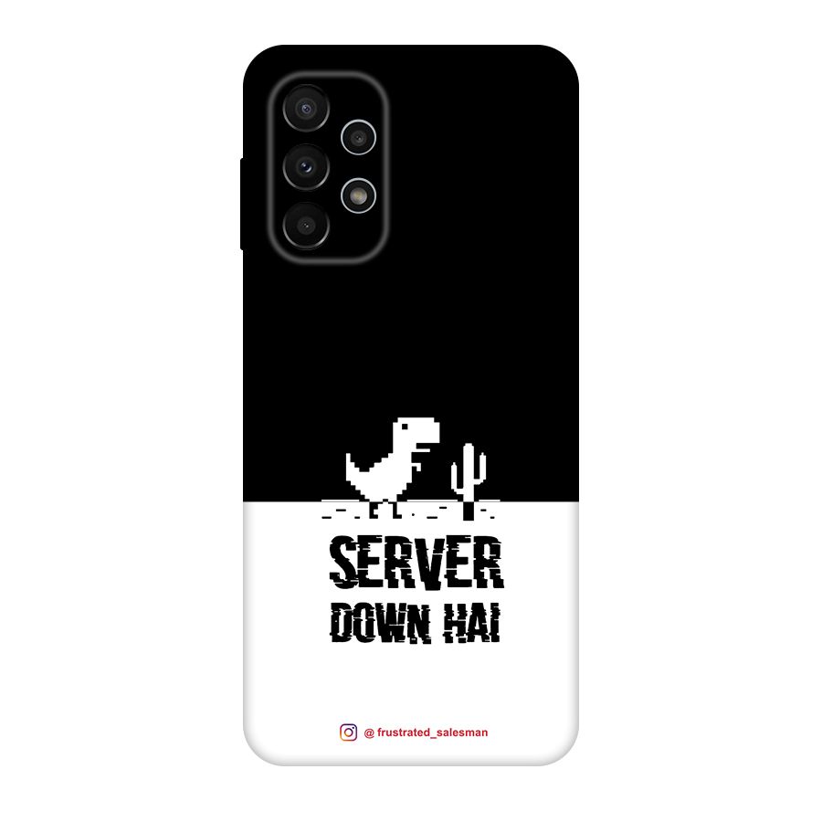 Server Down Hai Black Original Polycarbonate Back Case for Galaxy A23