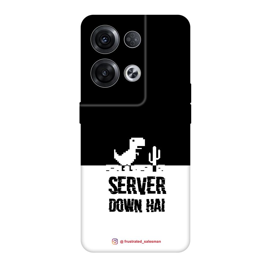 Server Down Hai Black Original Polycarbonate Back Case for Oppo Reno8 Pro 5G