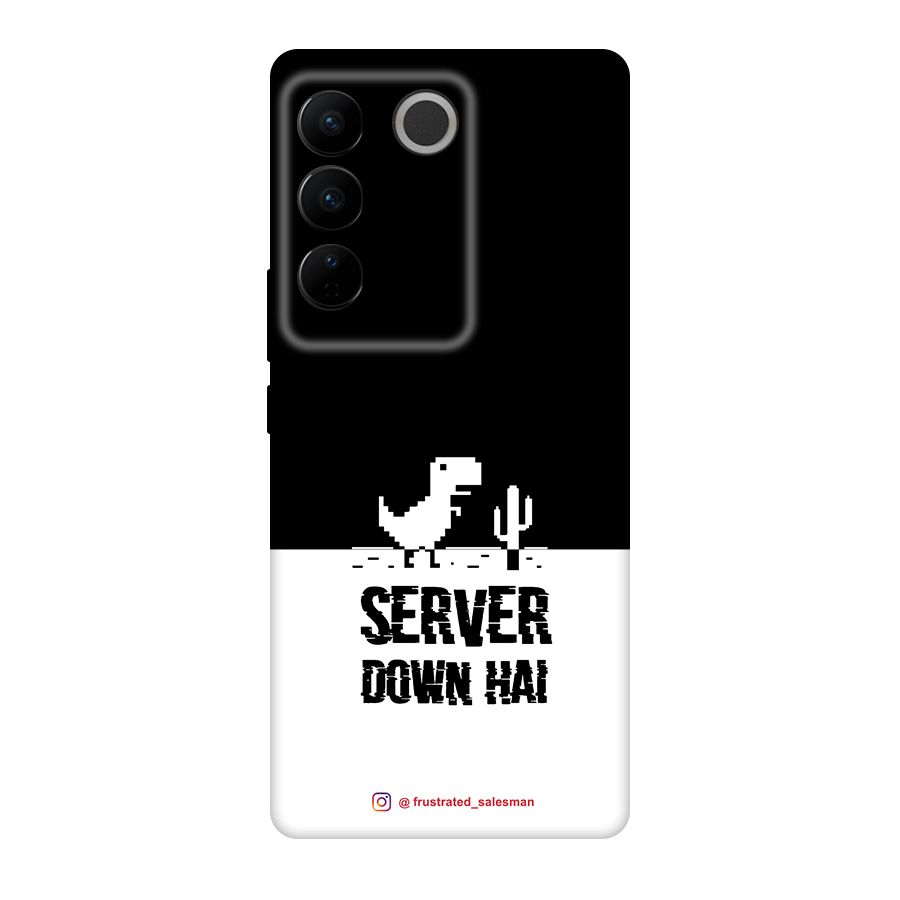 Server Down Hai Black Original Polycarbonate Back Case for Vivo V27