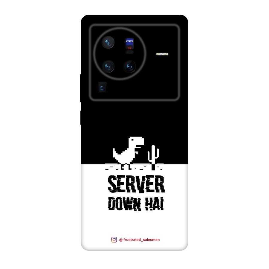 Server Down Hai Black Original Polycarbonate Back Case for Vivo X80