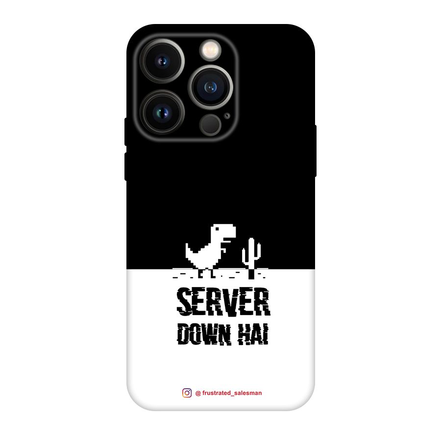 Server Down Hai Black Original Polycarbonate Back Case for iPhone 14 Pro