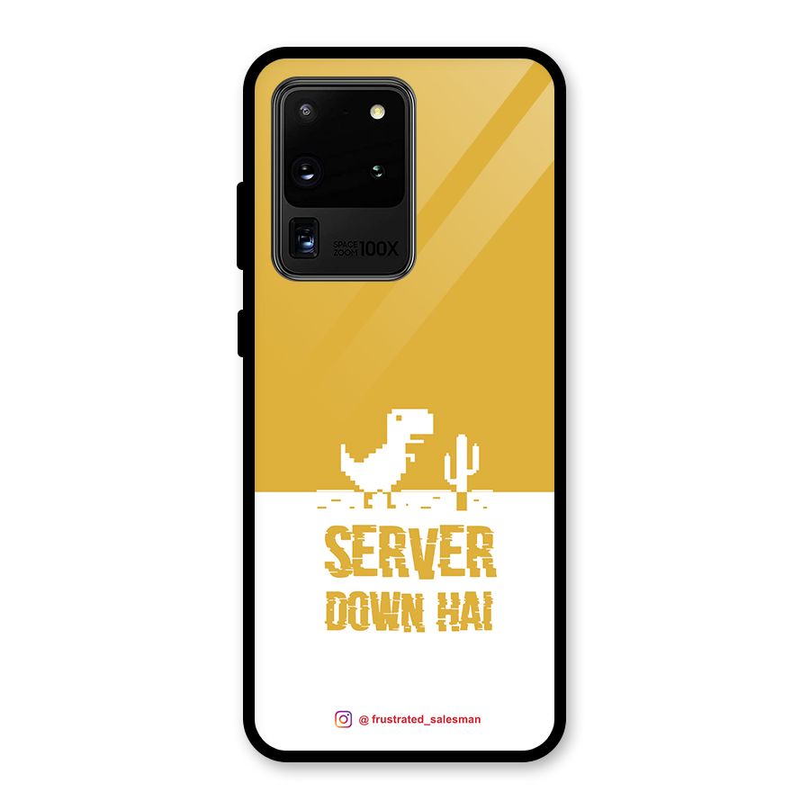 Server Down Hai Mustard Yellow Glass Back Case for Galaxy S20 Ultra