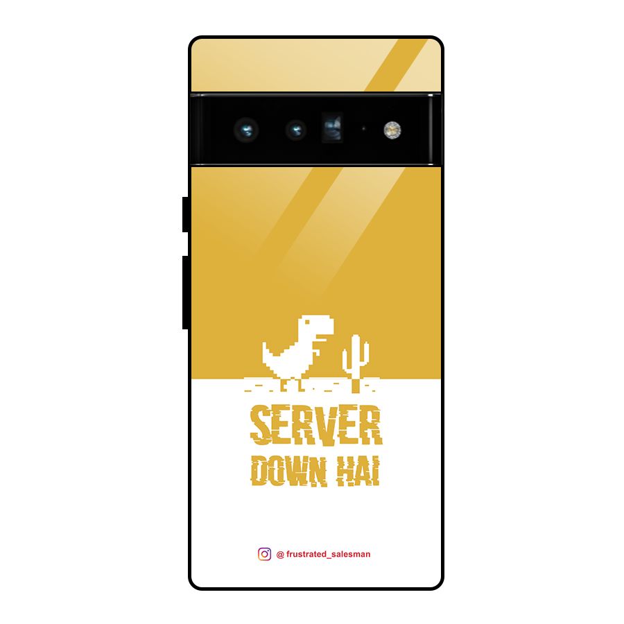 Server Down Hai Mustard Yellow Glass Back Case for Google Pixel 6 Pro