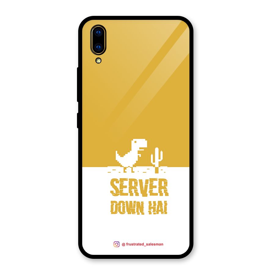 Server Down Hai Mustard Yellow Glass Back Case for Vivo V11 Pro